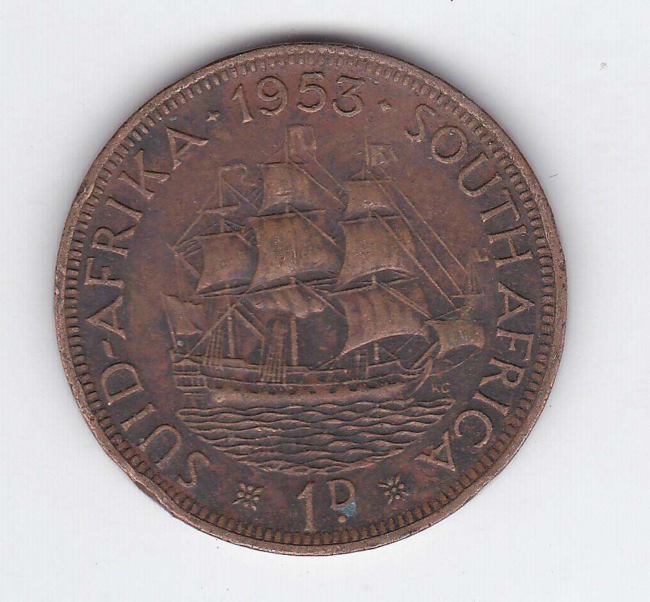 SOUTH AFRICA PENNY 1953