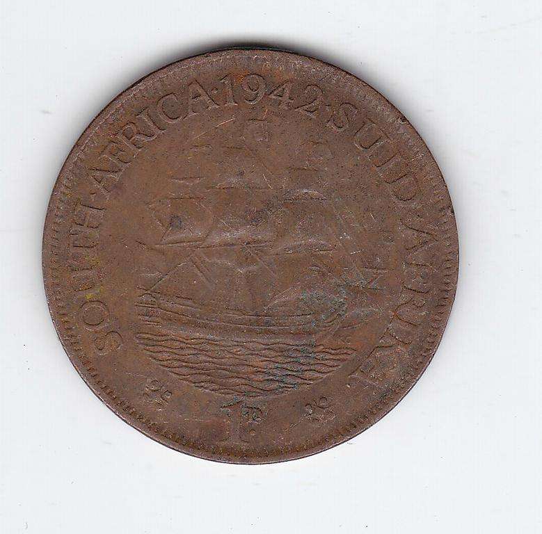 SOUTH AFRICA 1 PENNY 1942