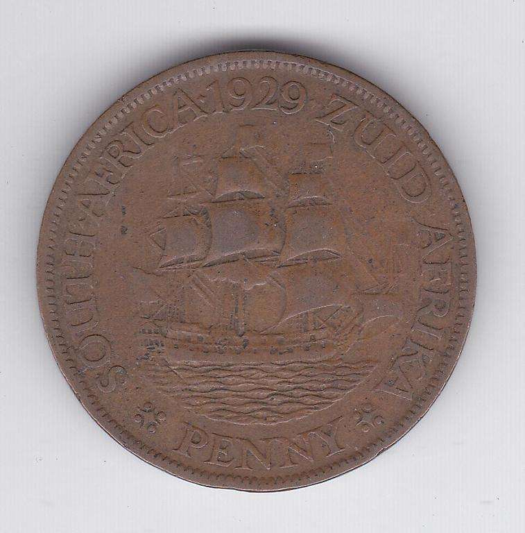 SOUTH AFRICA 1 PENNY 1929