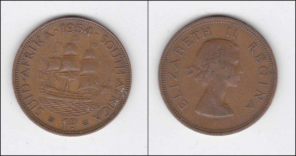 SOUTH AFRICA 1 PENNY 1954