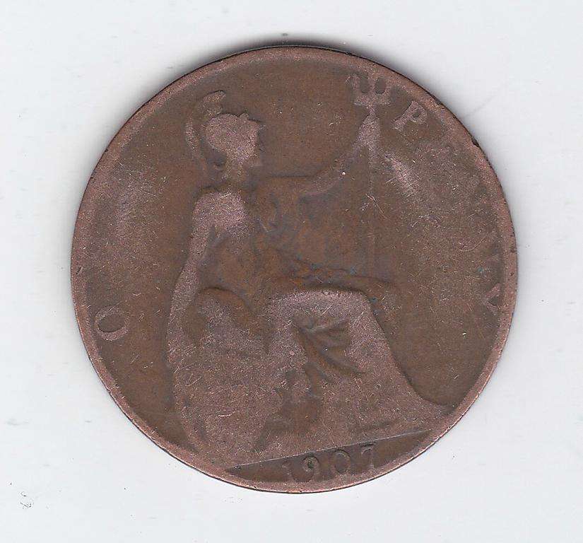 GREAT BRITAIN 1 PENNY 1907