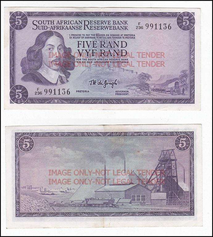 SOUTH AFRICA 5 RANDS DE JONGH F236991136