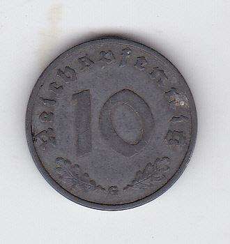 GERMANY 10 PFENNIG 1941 SWASTIKA