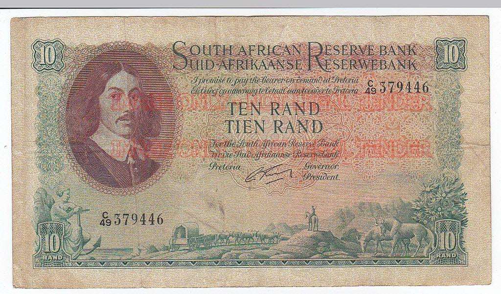 SOUTH AFRICA TEN RAND G.RISSIK C49 379446