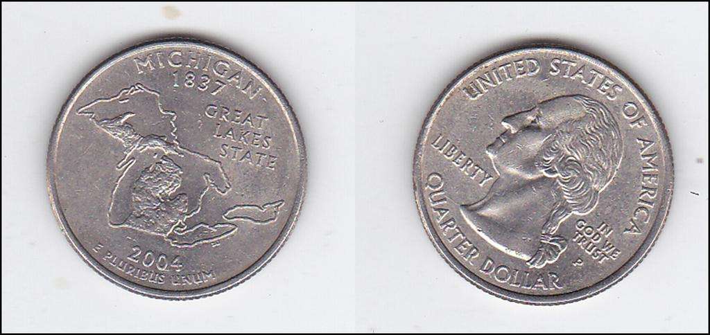 USA QUARTER MICHIGAN 2004 HIGH GRADE