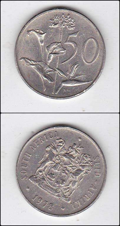 SOUTH AFRICA 50 CENTS 1978