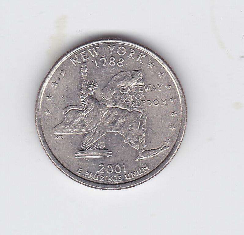 USA QUARTER DOLLAR NEW YORK 2001