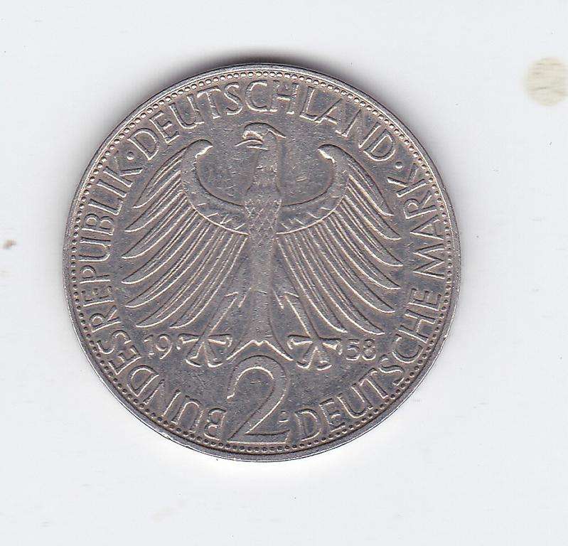 GERMANY 2 MARK 1947 MAX PLANCK