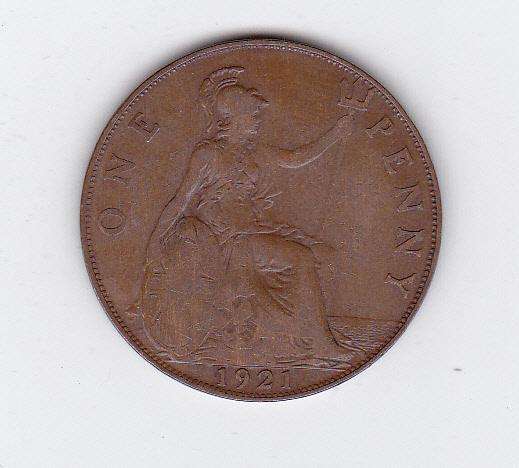 GREAT BRITAIN 1 PENNY 1921