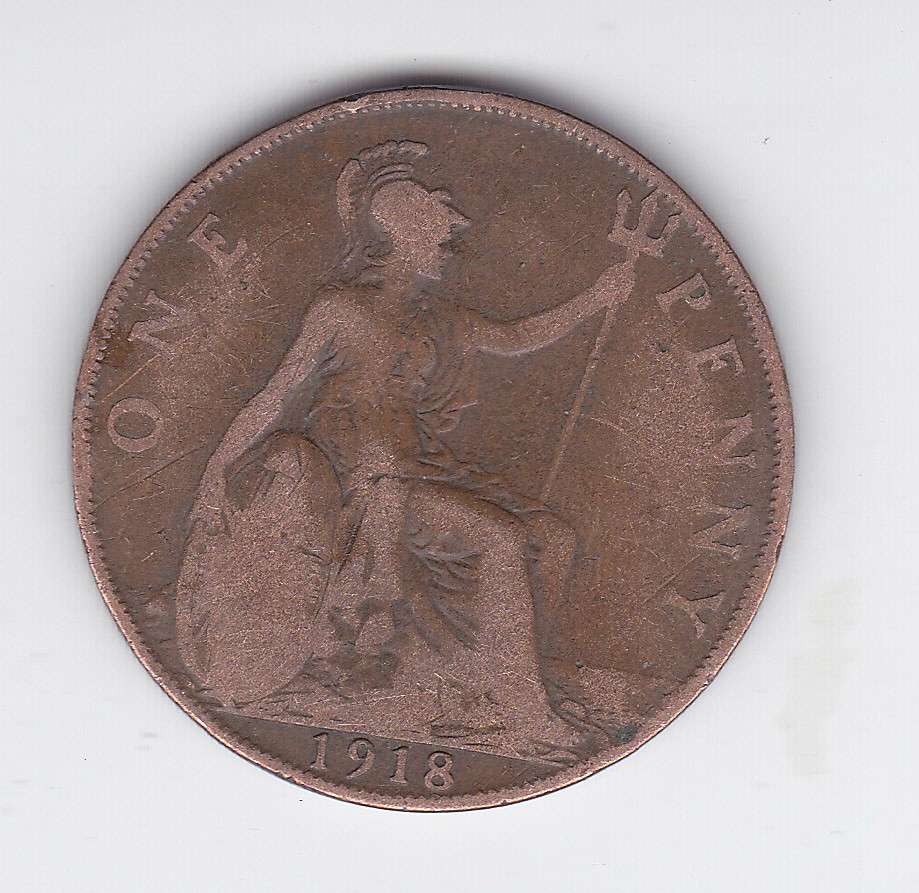 GREAT BRITAIN 1 PENNY 1918