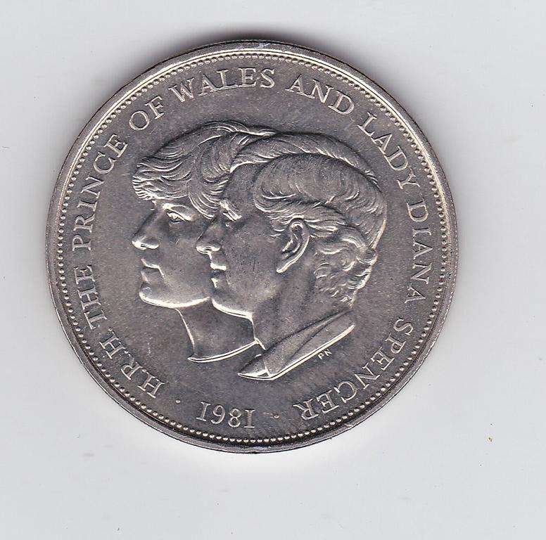 GREAT BRITAIN CROWN CHARLES AND DIANA 1981