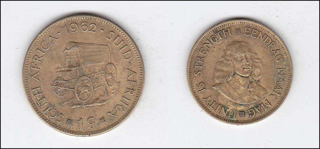 SOUTH AFRICA 1 CENT 1962