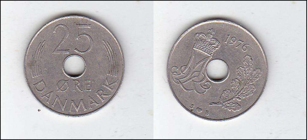 DENMARK 25 ORE 1976