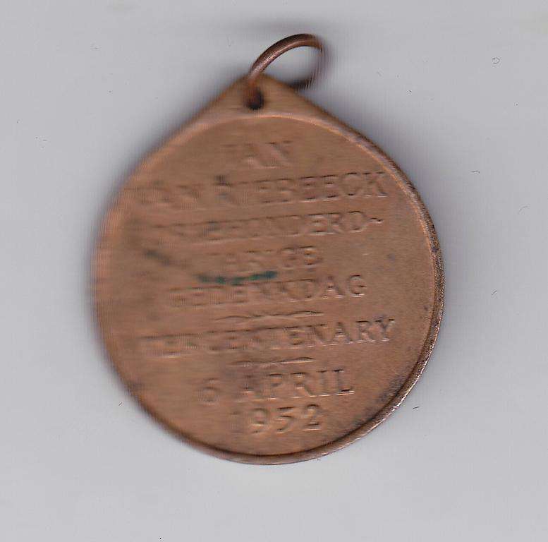 VAN RIEBEECK 300 YEAR COMMEMORATION MEDALLION 6 APRIL 1952