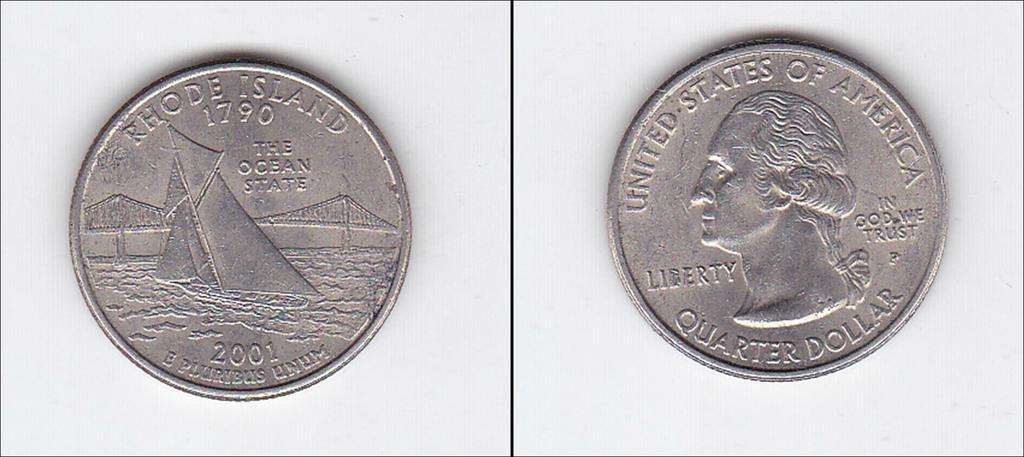 USA QUARTER RHODE ISLAND 2001