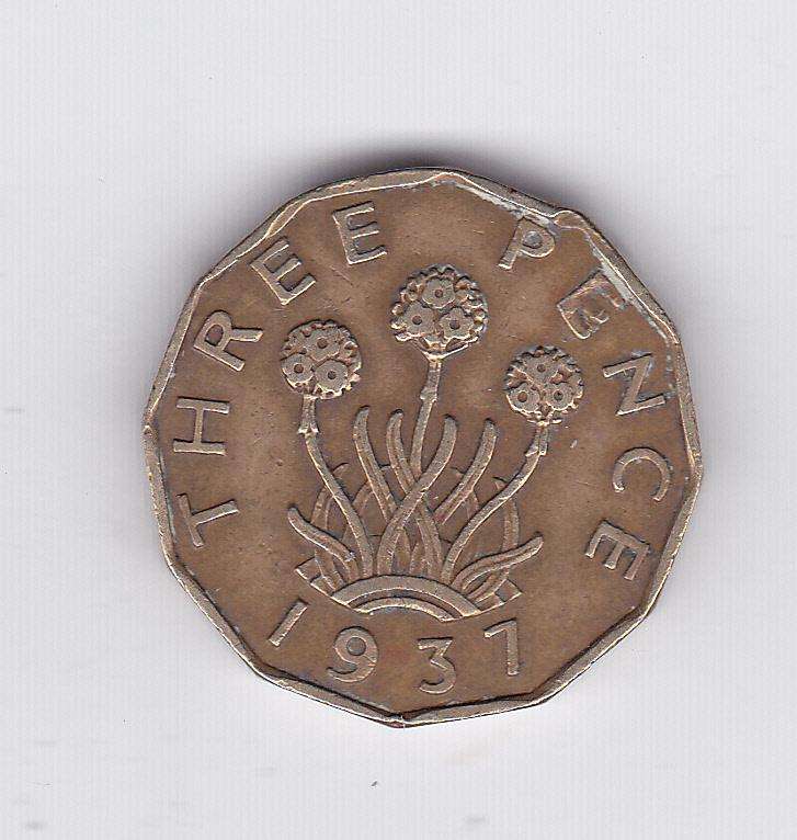 GREAT BRITAIN 3 PENCE 1937