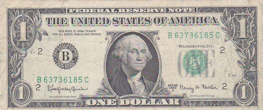 USA 1 DOLLAR SERIES 1963 A B63736185G