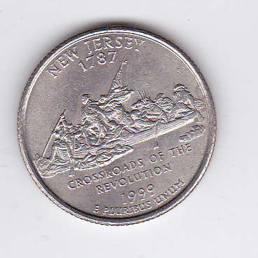 USA QUARTER DOLLAR NEW JERSEY 1999 EF