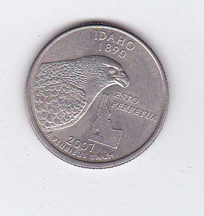 USA QUARTER DOLLAR IDAHO 2007 HIGH GRADE