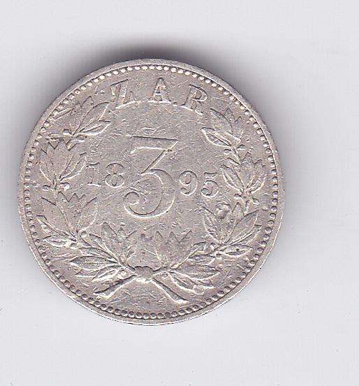 ZAR TICKEY 1895 KEY DATE F = R675 VF = R2175