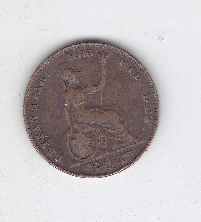 GREAT BRITAIN FARTHING VICTORIA YOUNG BUST 1853