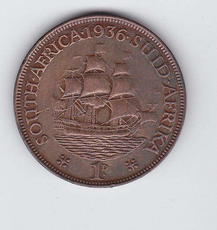 SOUTH AFRICA 1 PENNY 1936