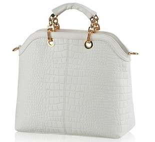 High quality fashion croco grain PU handbag