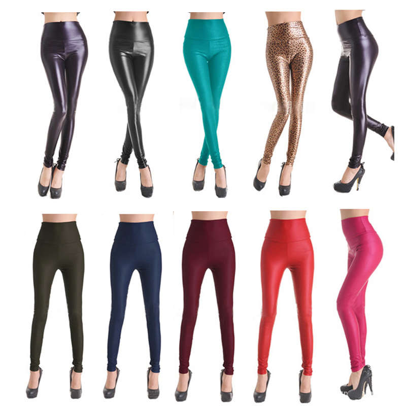 2013 HOT SALE Women's Faux Leather High Waist Leggings Pants Tights