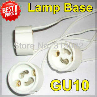 GU10 Base LED Halogen Ceramic Lamp Bulb Holder Wired Connector Socket Adapter