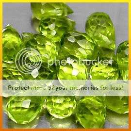 ***15 Pcs**(10.42Cts)**Natural Green Mogok Peridot Briolette Gemstone Lot - 100% NATURAL