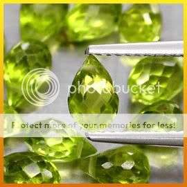 ***12 Pcs**(9.96Cts)**Natural Green Mogok Peridot Briolette Gemstone Lot - 100% NATURAL