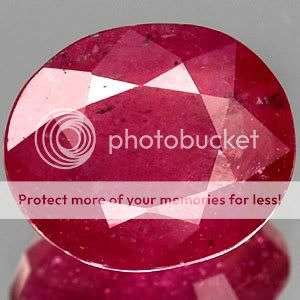 HUGE!! 5.91Cts.Stunning! Oval Top Blood Red Natural Ruby - R1 No Reserve!