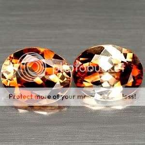 AAA** 5.77Cts.STUNNING! Oval Natural Best Champagne Topaz Pair - Exact Photos!