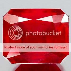 SPLENDID!  2.12Ct.**100% Natural Octagon Emerald Cut Blood Red Ruby Gemstone - Exact Photos taken!