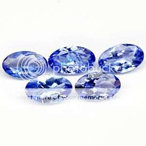 Stunning! 1.07 Ct.s (5Pcs) Oval Blue Purple Tanzanite lot - 100% Natural Tanzanites