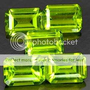 AAA**5.47Cts.** 5 Pcs** Stunning Natural Green Peridot LOT! - 100% Natural and Calibrated.