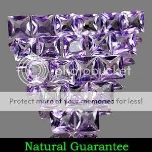 AAA 5.45Cts.*(20pcs)* Top Purple Princess Cut Amethyst Gemstone LOT - winner receives all 20 pieces!