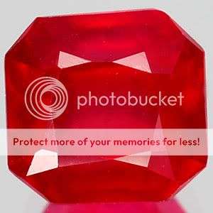 CHARMING! 2.07Ct.**100% Natural Octagon Emererald Cut Blood Red Ruby Gemstone - Exact Photos taken!