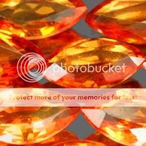 FLAWLESS! 2.29 Cts.(10 Pcs) Natural Orange Songea Sapphire LOT! - 100% Money Back Guarantee!