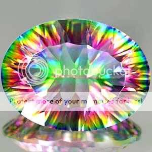 AAA 14.26Ct. * IF Oval Natural Rainbow MYSTIC QUARTZ Gemstone - Exact Photos! No False Values!