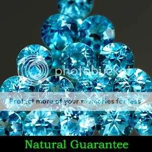 ***AAA**2.35 Ct.**(15 Pcs)**Impressive Round Diamond Cut Natural Swiss Blue Topaz Gemstone LOT