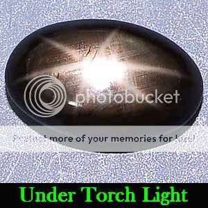AAA 1.33Ct.  Natural Black 6 Ray Star Sapphire Gemstone - 100% Natural and Untreated.