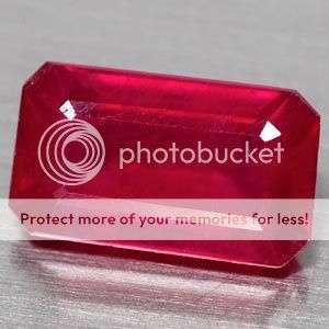 AAA 2.37Ct. Impressive Natural Octagon Cut Blood Red Ruby Gemstone - Exact Photos taken of stone!