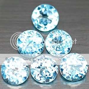AAA 6.15 Cts.*(6pcs) Flawless Swiss Blue Topaz Gemstone Lot - 100% Natural Earth Mined!