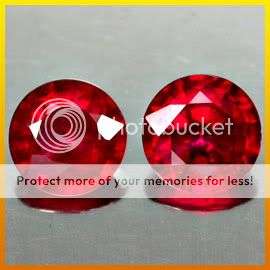 ***1.85Cts**(2pcs)** PAIR 5.46MM.TOP BLOOD RED RUBY LOT - SEE ALL MY ITEMS