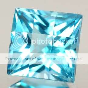 3.73ct VVS Square Natural Swiss Blue TOPAZ  - WE ONLY USE EXACT PHOTOS!