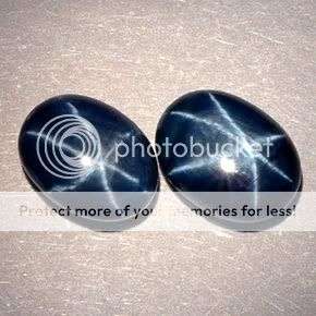 AWESOME!! 3.07ct (2pc) Natural Blue STAR SAPPHIRE Cabochon Pair  - 14 Day combining period!