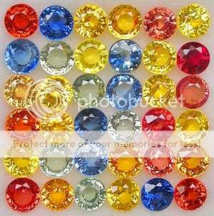 AAA 7.10ct**38 Pieces Mixed-colour Sapphire 3.30mm ROUND LOT! - Superb for Jewellery making!