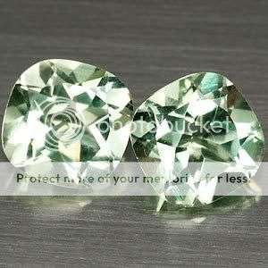 3,70Cts**PAIR***Cushion Cut Natural Green Amethyst Gemstones - SHIPPED FROM WITHIN SOUTH AFRICA