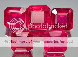 AAA** 4.55ct.**(5pcs) AAA Blood Red Ruby 4.90 - 5.50 mm Set - Exact Photos taken of stone!